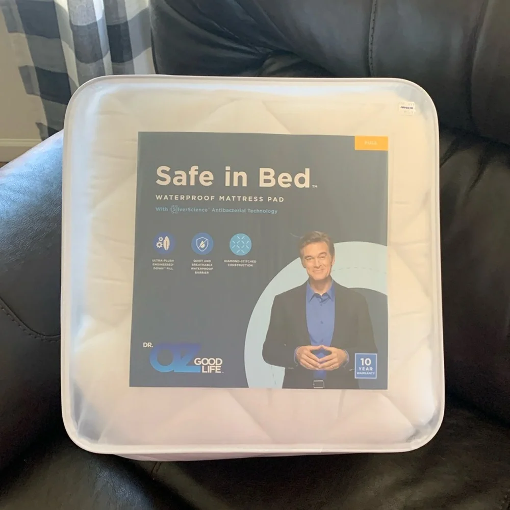 Dr. Oz Good Life Safe in Bed Mattress Pad Waterproof Mattress Protector (Full)